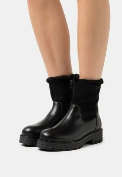 TOM TAILOR Platform Ankle Boots - Black