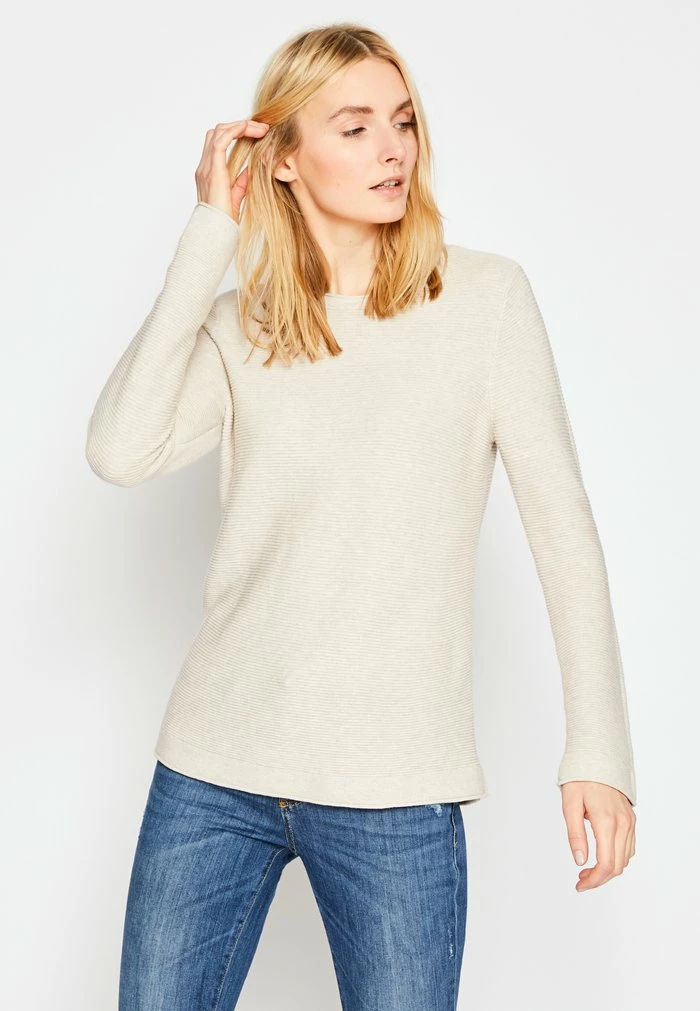 TOM TAILOR NEW OTTOMAN - Jumper - Dusty Alabaster Melange 3 TOM TAILOR NEW OTTOMAN - Jumper - Dusty Alabaster Melange