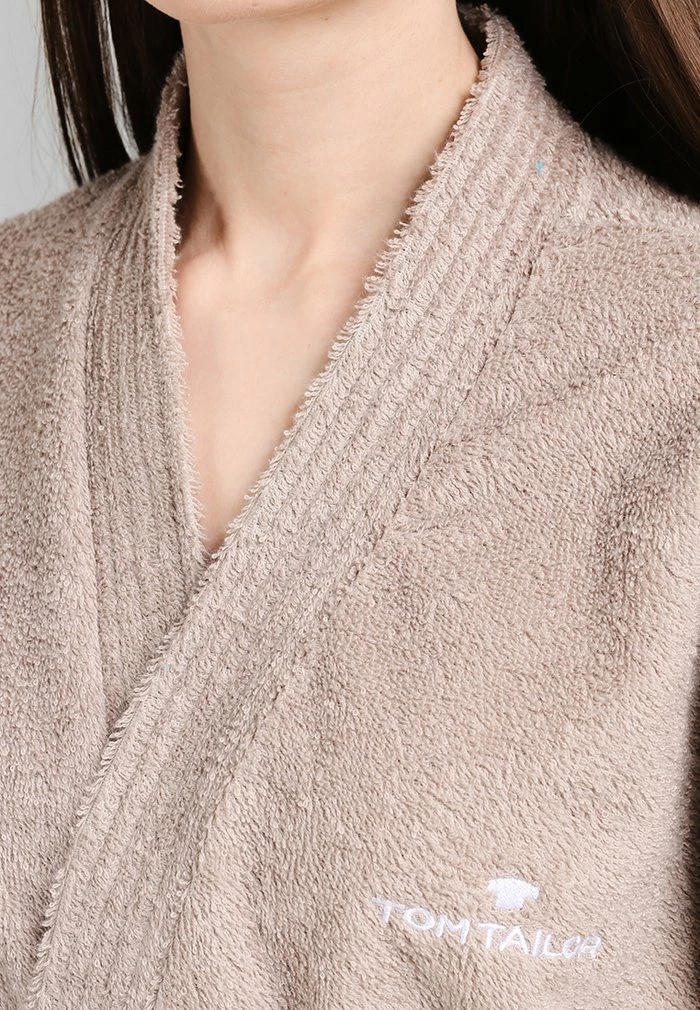 TOM TAILOR BASIC KIMONO UNISEX - Dressing Gown - Sand 5 TOM TAILOR BASIC KIMONO UNISEX - Dressing Gown - Sand - Image 4