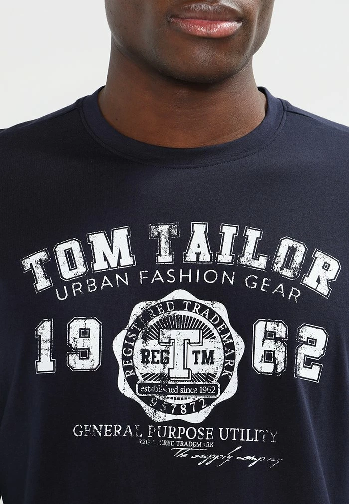 TOM TAILOR LONGSLEEVE PRINT TEE - Long Sleeved Top - Navy 6 TOM TAILOR LONGSLEEVE PRINT TEE - Long Sleeved Top - Navy - Image 4