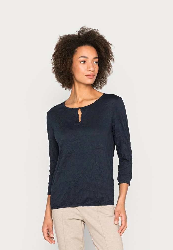 TOM TAILOR CRINCLE - Long Sleeved Top - Sky Captain Blue 3 TOM TAILOR CRINCLE - Long Sleeved Top - Sky Captain Blue