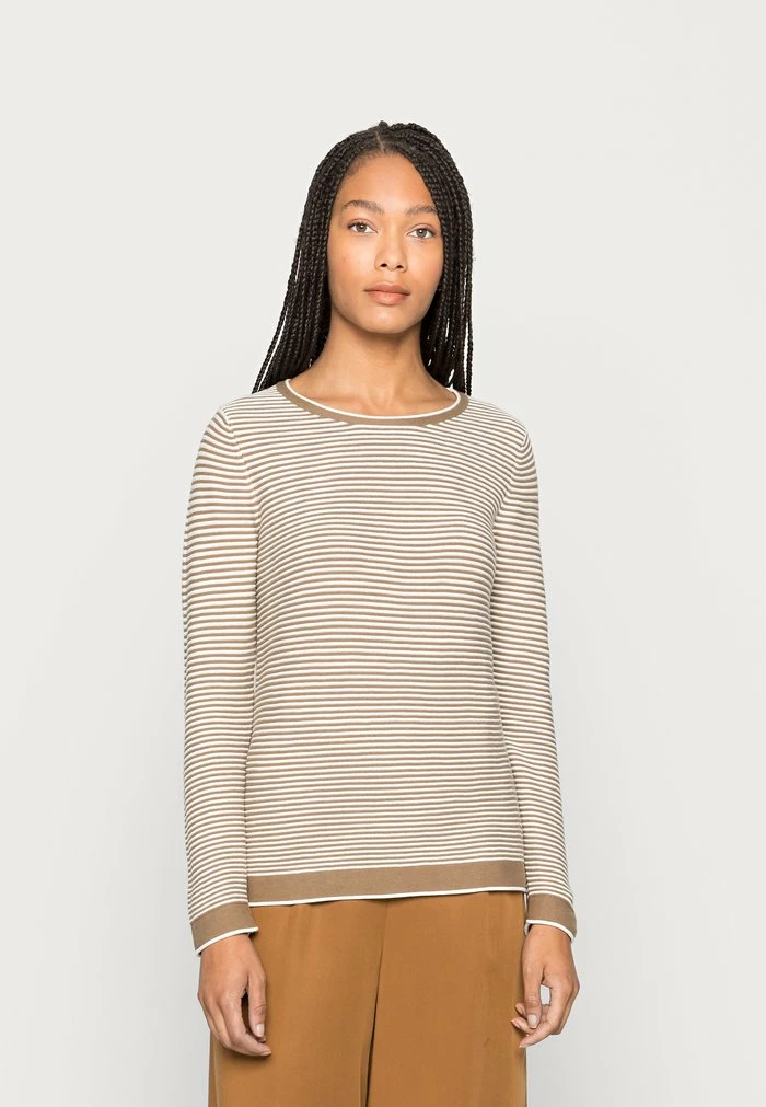 TOM TAILOR NEW OTTOMAN - Jumper - Offwhite/brown Ottoman 3 TOM TAILOR NEW OTTOMAN - Jumper - Offwhite/brown Ottoman