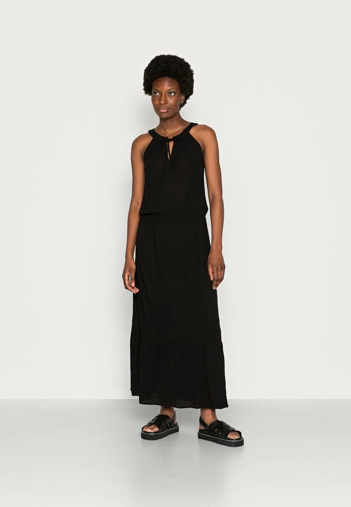 TOM TAILOR AMERICAN NECKLINE DRESS - Maxi Dress - Deep Black 3 TOM TAILOR AMERICAN NECKLINE DRESS - Maxi Dress - Deep Black