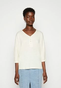 TOM TAILOR BATWING - Long Sleeved Top - Soft Buttercream