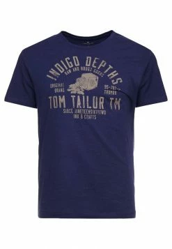 TOM TAILOR Print T-shirt - True Dark Blue -TOM TAILOR online store 34f5a2bc95cc4cdda28094b0e40d659d