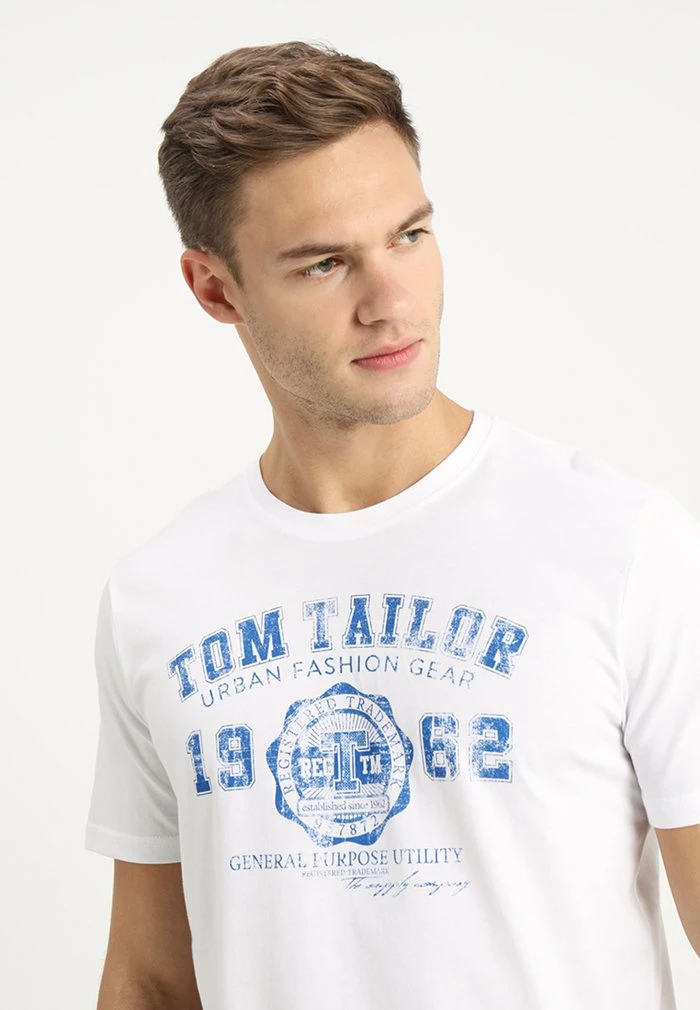 TOM TAILOR LOGO TEE - Print T-shirt - White 7 TOM TAILOR LOGO TEE - Print T-shirt - White - Image 5