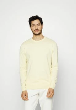 TOM TAILOR BASIC CREW NECK SWEATER - Jumper - Soft Straw Yellow Melange