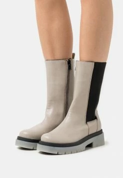 TOM TAILOR Platform Boots - Stone