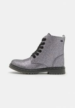 TOM TAILOR Lace-up Ankle Boots - Silver