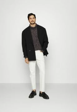 TOM TAILOR CABLE TURTLE NECK - Jumper - Black Burgundy -TOM TAILOR online store 382488829271491da9a8e6052c171574