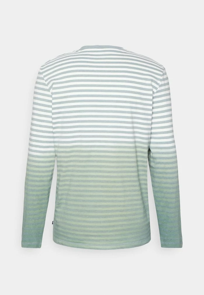 TOM TAILOR STRIPED LONGSLEEVE WITH DIPDYE - Long Sleeved Top - Smoke Green 4 TOM TAILOR STRIPED LONGSLEEVE WITH DIPDYE - Long Sleeved Top - Smoke Green - Image 2