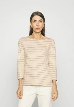 TOM TAILOR CREW NECK - Long Sleeved Top - Cream Beige