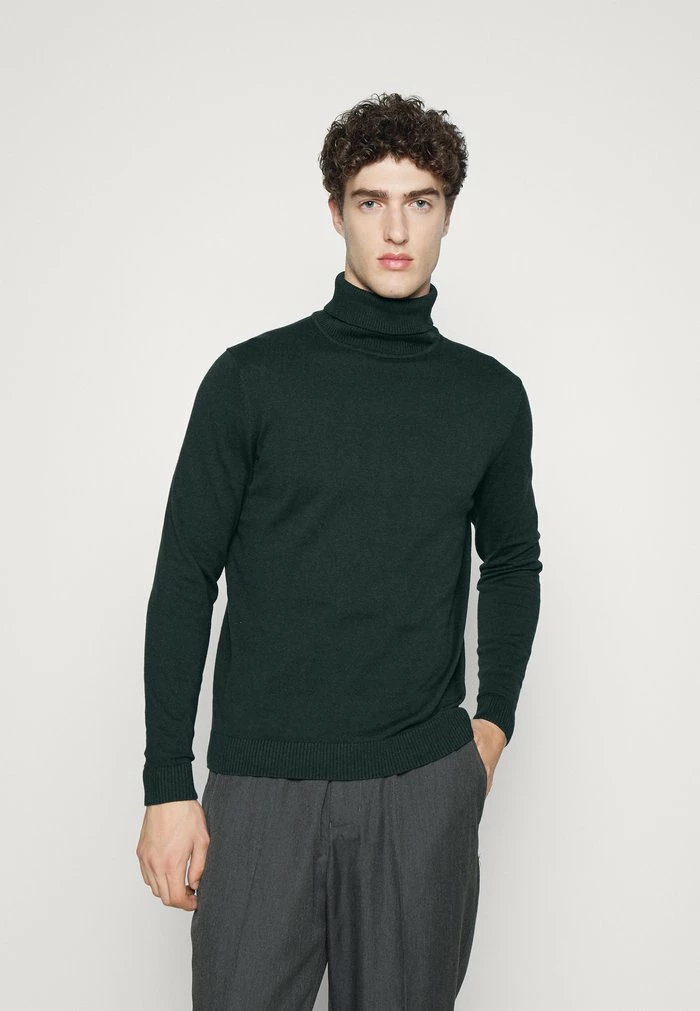 TOM TAILOR Jumper - Dark Gable Green Melange 3 TOM TAILOR Jumper - Dark Gable Green Melange