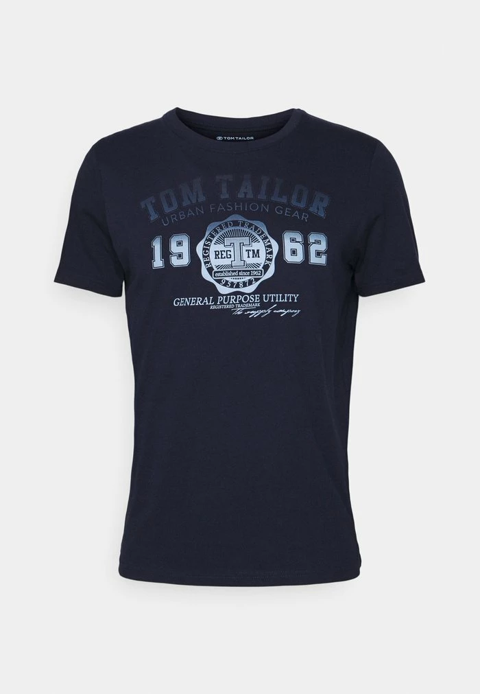 TOM TAILOR LOGO TEE - Print T-shirt - Sky Captain Blue 6 TOM TAILOR LOGO TEE - Print T-shirt - Sky Captain Blue - Image 4