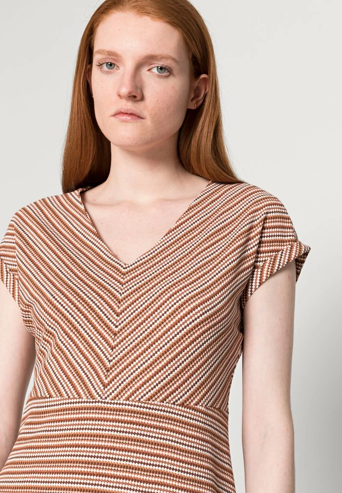 TOM TAILOR COLORFUL DRESS - Day Dress - Orange Structure 7 TOM TAILOR COLORFUL DRESS - Day Dress - Orange Structure - Image 5