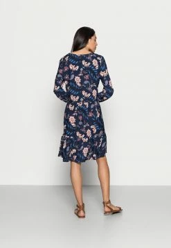 TOM TAILOR DRESS WITH FLOUNCE - Day Dress - Navy -TOM TAILOR online store 3e94808598f3465dbeb078ce0dfc1012