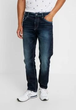 TOM TAILOR TRAD - Relaxed Fit Jeans - Dark Stone Wash Denim Blue