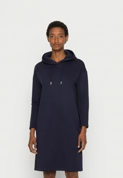 TOM TAILOR WITH HOOD - Day Dress - Navy Midnight Blue