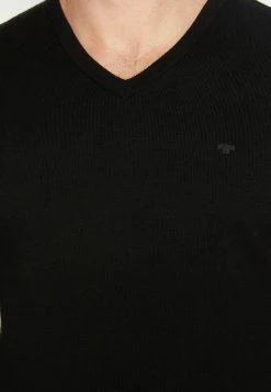 TOM TAILOR BASIC V NECK - Jumper - Black -TOM TAILOR online store 3f56a25239564c4483314c8e849cbb4a