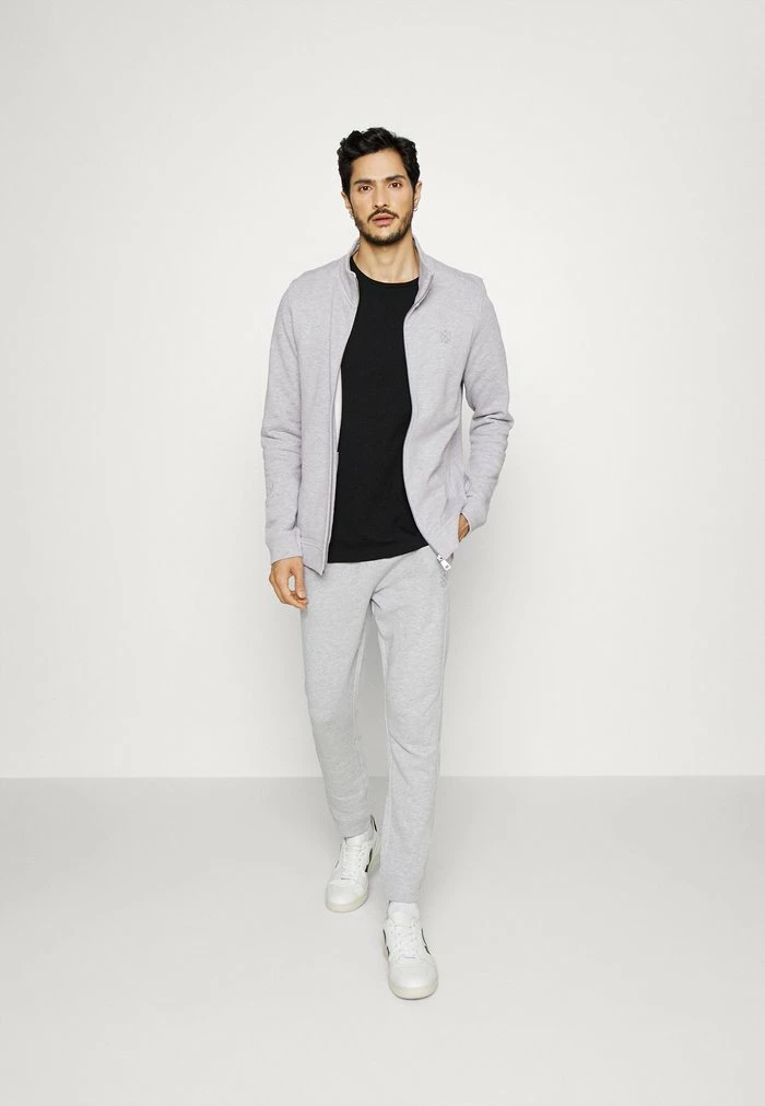 TOM TAILOR TRECK SUIT SET - Zip-up Sweatshirt - Light Stone Grey Melange 4 TOM TAILOR TRECK SUIT SET - Zip-up Sweatshirt - Light Stone Grey Melange - Image 2