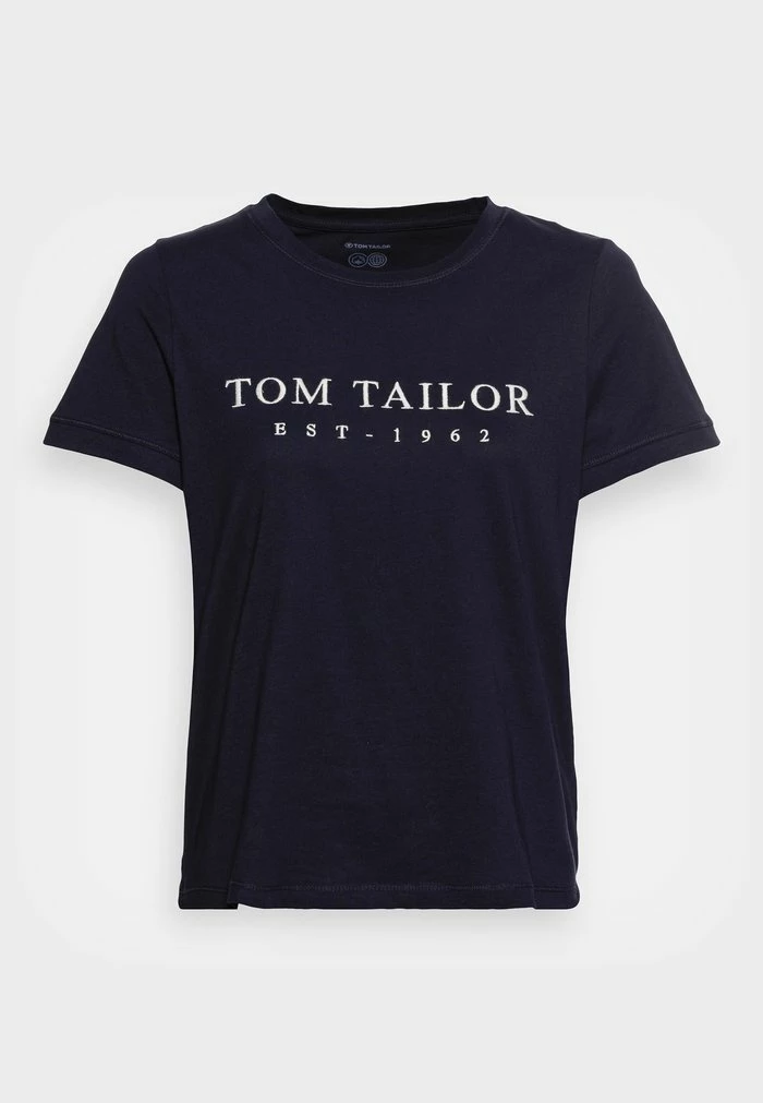 TOM TAILOR CREW NECK - Print T-shirt - Navy Midnight Blue 6 TOM TAILOR CREW NECK - Print T-shirt - Navy Midnight Blue - Image 4
