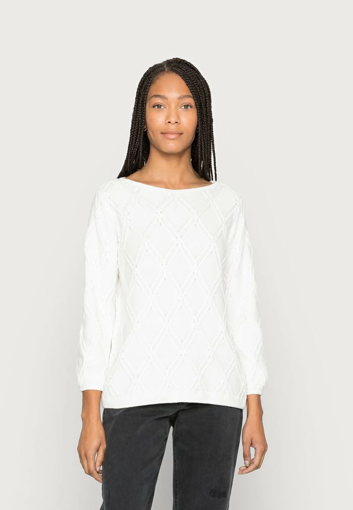 TOM TAILOR ARAN - Jumper - Whisper White 3 TOM TAILOR ARAN - Jumper - Whisper White