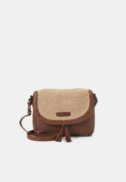 TOM TAILOR LARI WINTER FLAP BAG NO ZIP - Across Body Bag - Mixed Cognac