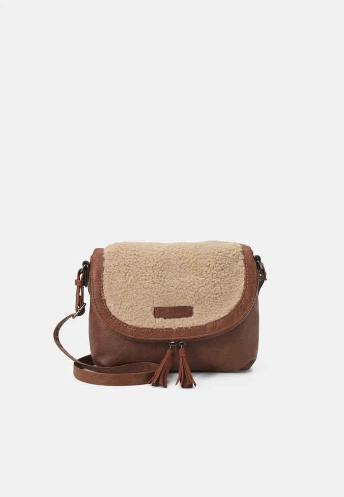 TOM TAILOR LARI WINTER FLAP BAG NO ZIP - Across Body Bag - Mixed Cognac 3 TOM TAILOR LARI WINTER FLAP BAG NO ZIP - Across Body Bag - Mixed Cognac