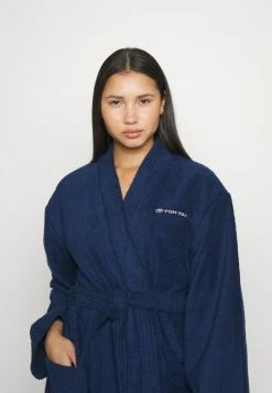 TOM TAILOR BASIC KIMONO UNISEX - Dressing Gown - Navy -TOM TAILOR online store 439ee900f3a44b54980b91f842ecc9b4