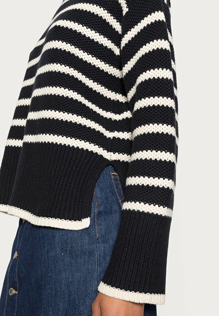 TOM TAILOR STRIPED - Jumper - Soft Beige Navy 7 TOM TAILOR STRIPED - Jumper - Soft Beige Navy - Image 5