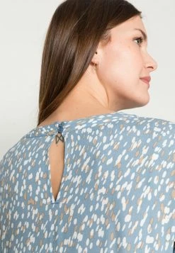 TOM TAILOR PRINTED CREPE MIDI DRESS - Day Dress - Blue Dotted Design -TOM TAILOR online store 450371237cd048acbc970ddc2b92329a