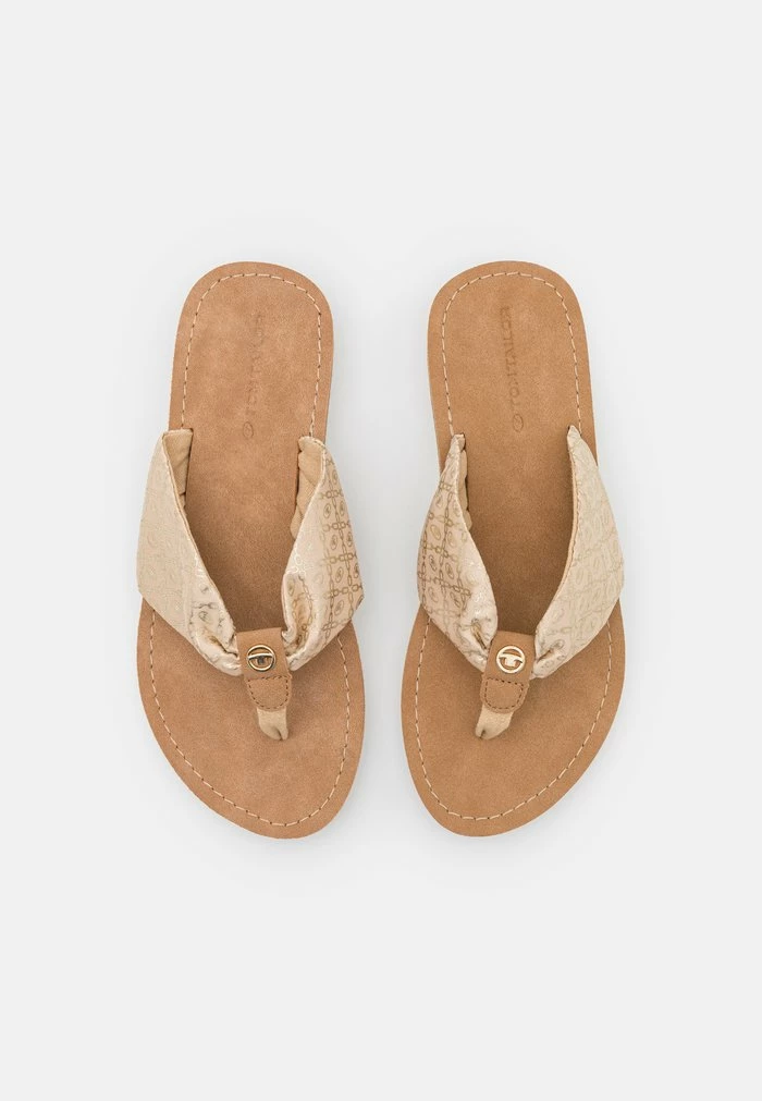 TOM TAILOR T-bar Sandals - Beige/light Gold 8 TOM TAILOR T-bar Sandals - Beige/light Gold - Image 6