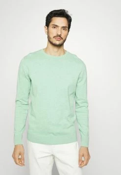 TOM TAILOR BASIC CREW NECK SWEATER - Jumper - Soft Jade Melange