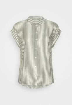 TOM TAILOR Button-down Blouse - Olive/white -TOM TAILOR online store 4638844917b440668fd7ee4f8047417b