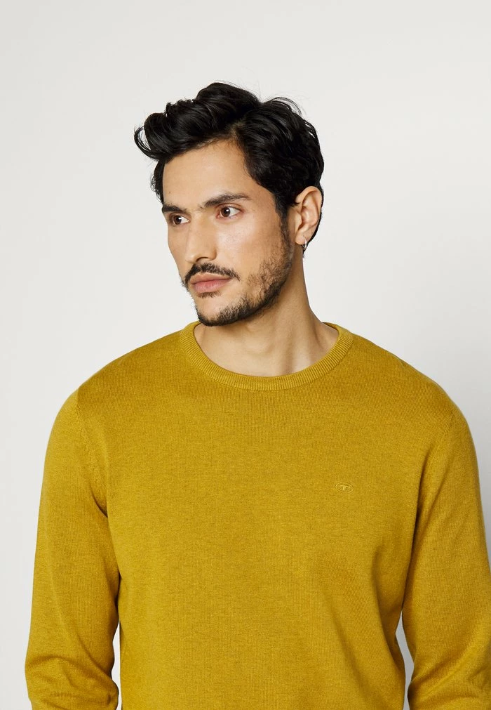 TOM TAILOR BASIC CREW NECK SWEATER - Jumper - New Mud Yellow 7 TOM TAILOR BASIC CREW NECK SWEATER - Jumper - New Mud Yellow - Image 5