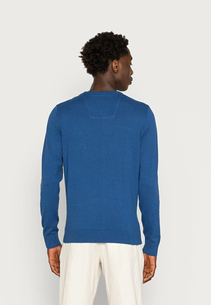 TOM TAILOR BASIC CREW NECK SWEATER - Jumper - Night Sky Blue Melange 5 TOM TAILOR BASIC CREW NECK SWEATER - Jumper - Night Sky Blue Melange - Image 3