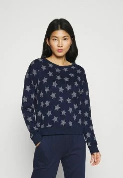 TOM TAILOR Pyjama Top - Blue Dark Allover