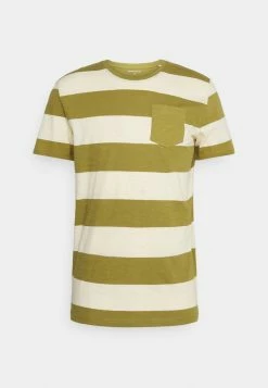 TOM TAILOR SLUB - Basic T-shirt - Moss Cream