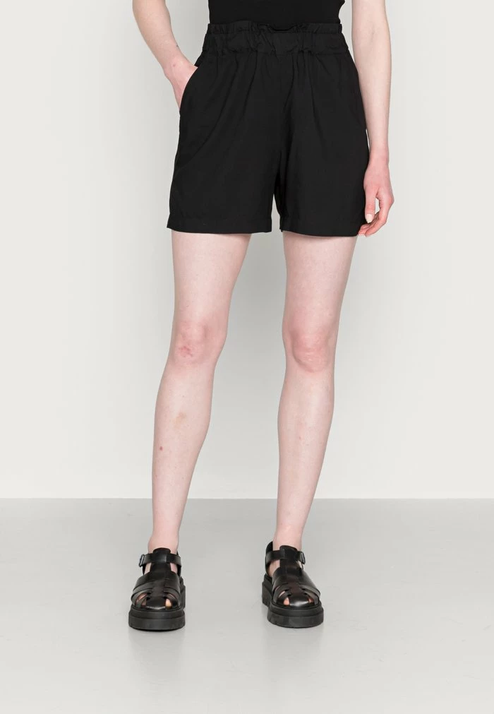 TOM TAILOR PANTS LOOSE FIT - Shorts - Deep Black 3 TOM TAILOR PANTS LOOSE FIT - Shorts - Deep Black