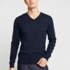 TOM TAILOR BASIC V NECK - Jumper - Navy Melange -TOM TAILOR online store 4a7eb9d6bd6c4ed188a7c1202f157514