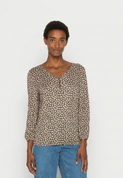 TOM TAILOR HENLEY - Blouse - Anthracite