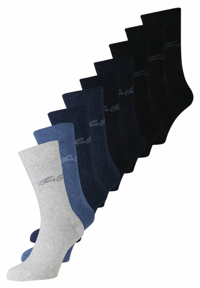 TOM TAILOR BASIC 9 PACK - Socks - Schwarz/indigo Melange/dark Navy 3 TOM TAILOR BASIC 9 PACK - Socks - Schwarz/indigo Melange/dark Navy