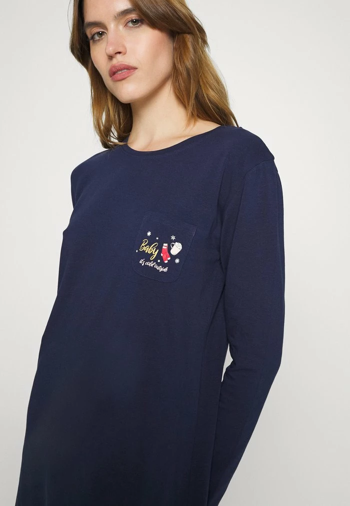 TOM TAILOR X-MAS BIGSHIRT - Nightie - Blue Dark Solid 6 TOM TAILOR X-MAS BIGSHIRT - Nightie - Blue Dark Solid - Image 4