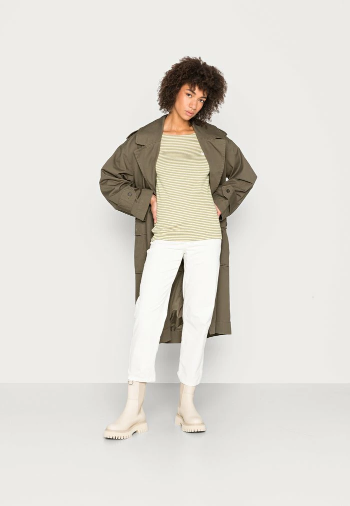 TOM TAILOR LONGSLEEVE STRIPED - Long Sleeved Top - Green Thinner 4 TOM TAILOR LONGSLEEVE STRIPED - Long Sleeved Top - Green Thinner - Image 2