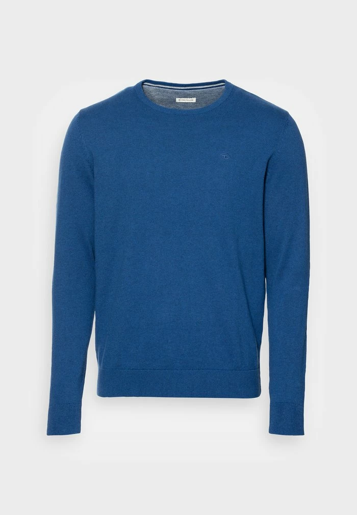 TOM TAILOR BASIC CREW NECK SWEATER - Jumper - Night Sky Blue Melange 6 TOM TAILOR BASIC CREW NECK SWEATER - Jumper - Night Sky Blue Melange - Image 4