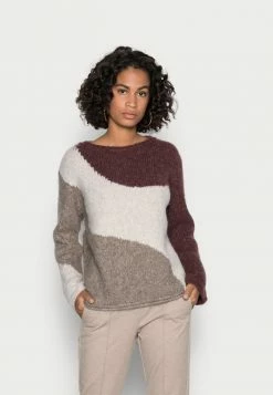TOM TAILOR CHUNKY INTARSIA - Jumper - Black Brown Intarsia