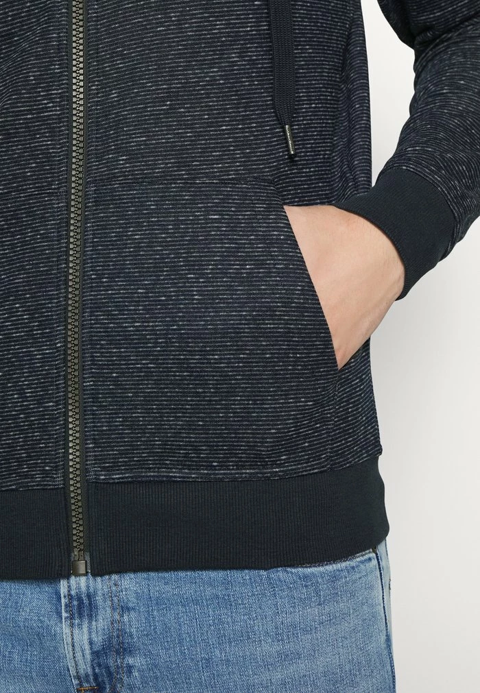 TOM TAILOR FINE STRIPED - Zip-up Sweatshirt - Navy Offwhite Inject 7 TOM TAILOR FINE STRIPED - Zip-up Sweatshirt - Navy Offwhite Inject - Image 5