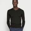 TOM TAILOR BASIC V NECK - Jumper - Black/ Grey Melange 2 TOM TAILOR BASIC V NECK - Jumper - Black/ Grey Melange -TOM TAILOR online store 5911398b586e42729dc6109dbecbb9db