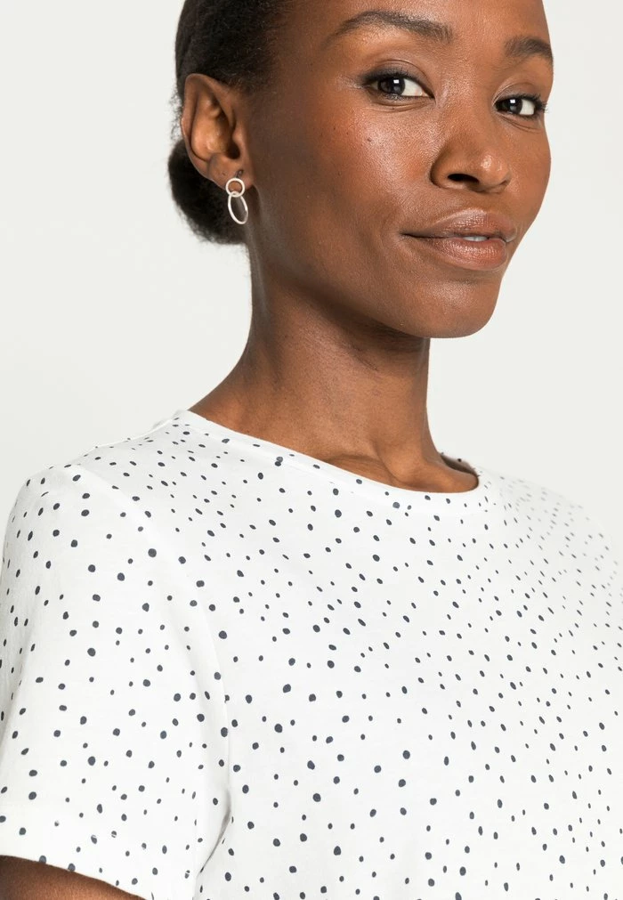 TOM TAILOR Print T-shirt - Offwhite Dot Design 7 TOM TAILOR Print T-shirt - Offwhite Dot Design - Image 5