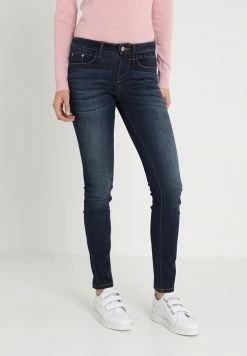 TOM TAILOR ALEXA - Jeans Skinny Fit - Dark Stone Wash Denim Blue